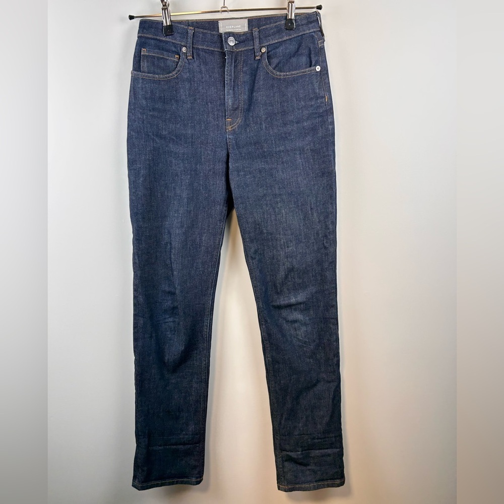 Everlane High Rise Straight Jeans Women’s 28 Dark Wash Minimal Classic Denim
